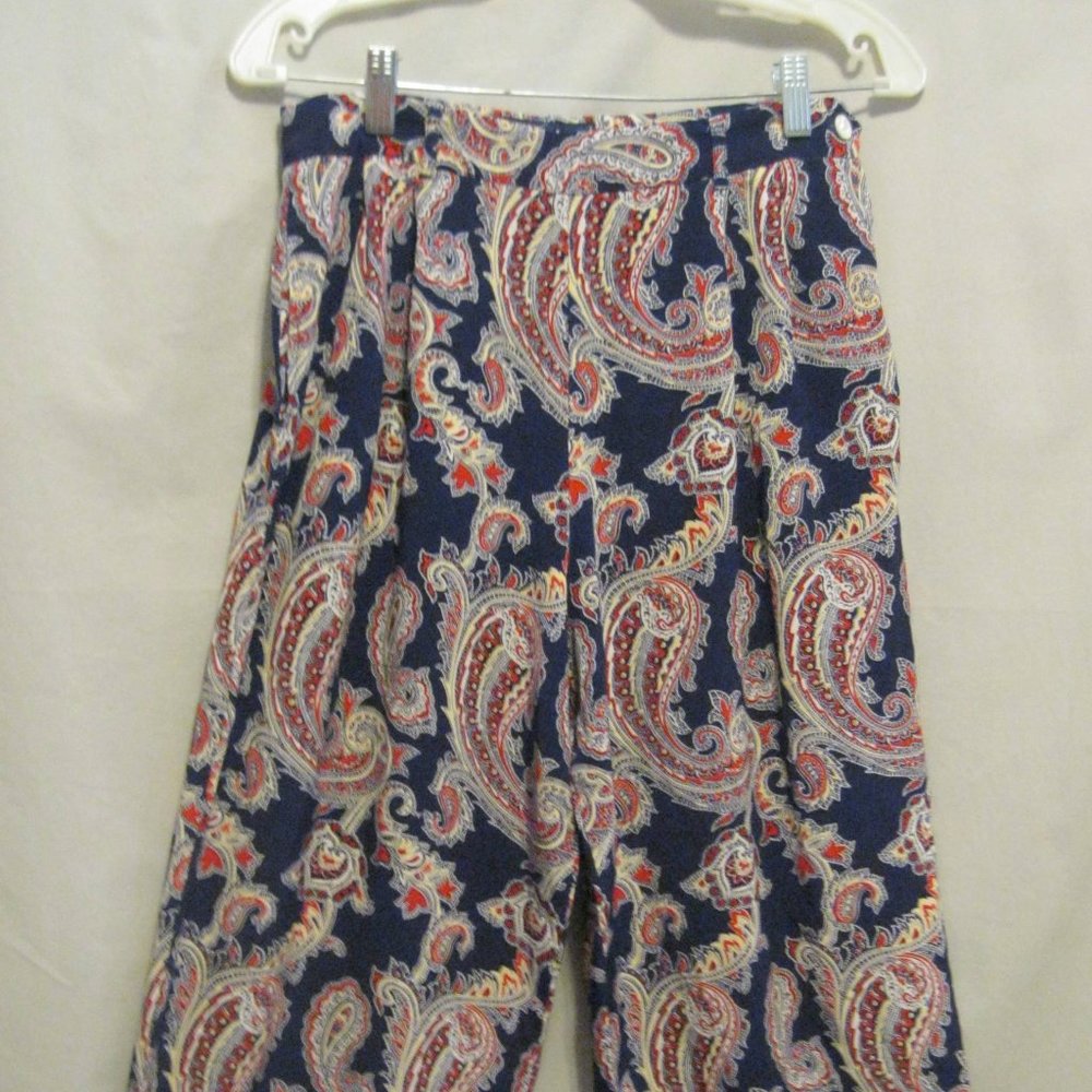 Ralph Lauren SLACKS Cold RAYON Paisley Print Vintage style  Waist:29"